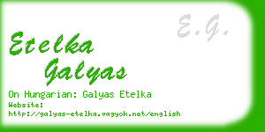 etelka galyas business card